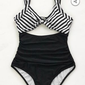 Cupshe black and white one piece. NWT